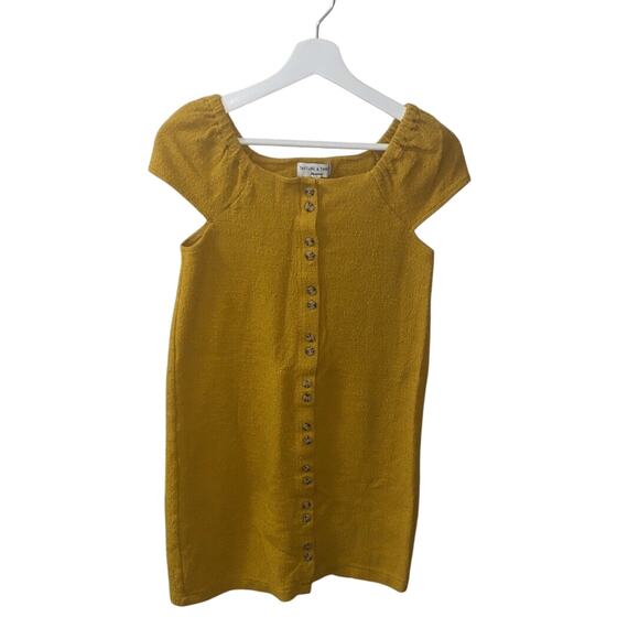 Madewell Texture & Thread Button Front Puff Sleeve Mini Dress Size X-Small - Picture 1 of 8